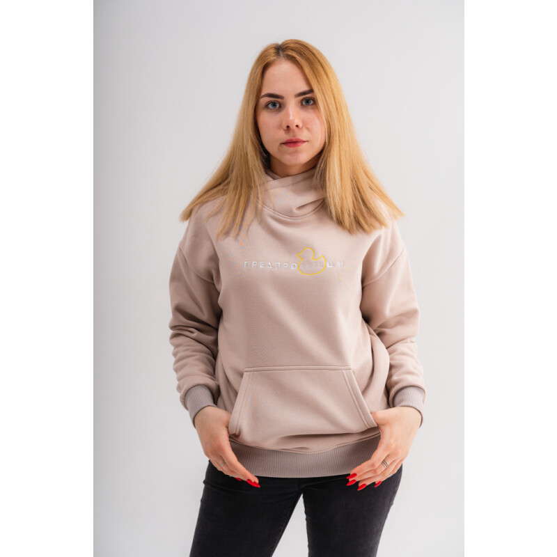 Киношмот худи "Предпродакшн" беж-грей M