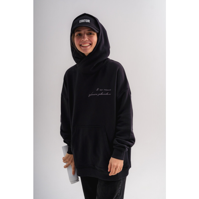 Киношмот худи "Проекты" черное серебро S