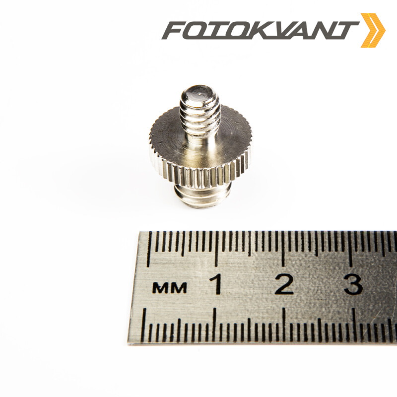 Fotokvant FLH-07-BR латунный винт-переходник с резьбой 1/4 дюйма и 3/8 дюйма