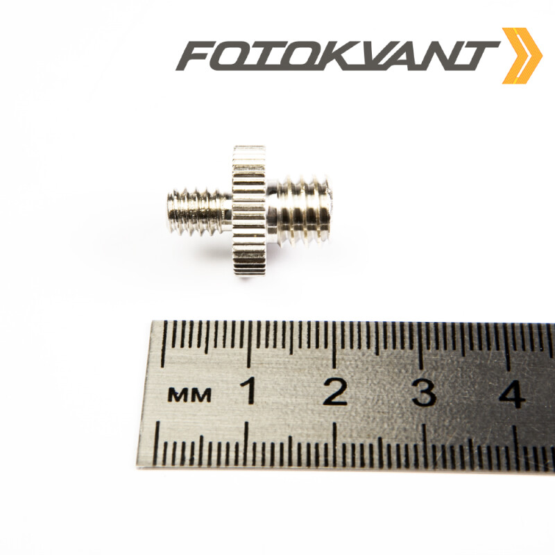 Fotokvant FLH-07-BR латунный винт-переходник с резьбой 1/4 дюйма и 3/8 дюйма