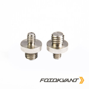 Fotokvant FLH-07-ST винт-переходник с резьбой 1/4 дюйма и 3/8 дюйма из нержавейки