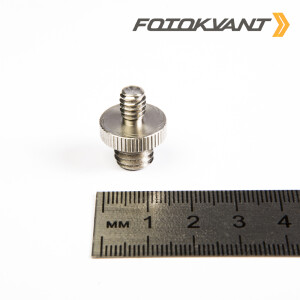 Fotokvant FLH-07-ST винт-переходник с резьбой 1/4 дюйма и 3/8 дюйма из нержавейки