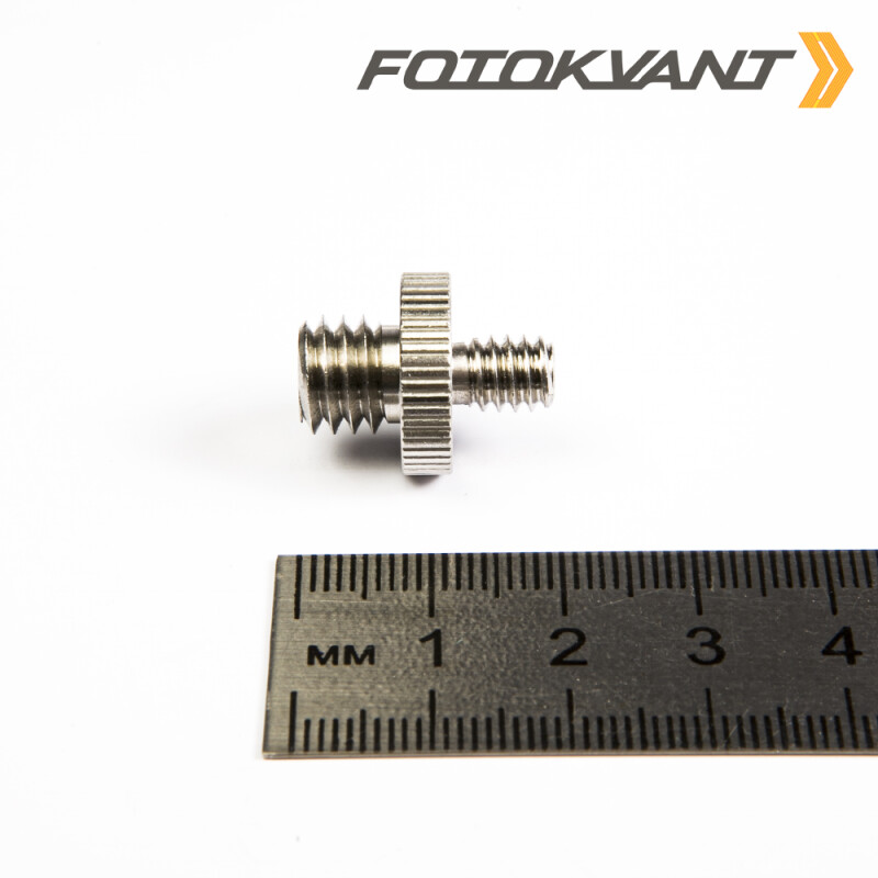 Fotokvant FLH-07-ST винт-переходник с резьбой 1/4 дюйма и 3/8 дюйма из нержавейки