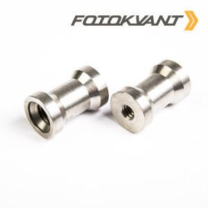 Fotokvant FLH-05-ST переходник из нержавейки 16 мм с винтовым креплением 1/4&quot;-3/8&quot;