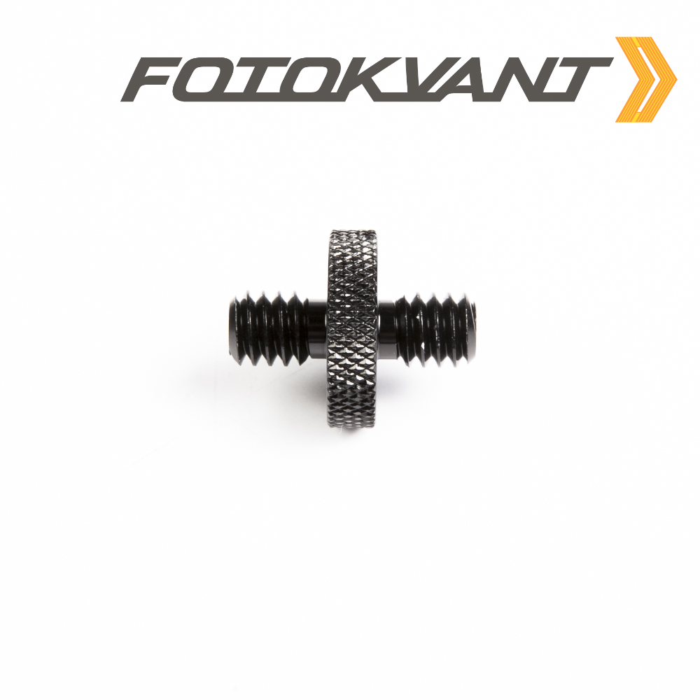 Fotokvant FLH-06-ALB винт-переходник 1/4 дюйма и 1/4 дюйма алюминиевый черный Fotokvant FLH-06-ALB винт-переходник 1/4 дюйма и 1/4 дюйма алюминиевый черный