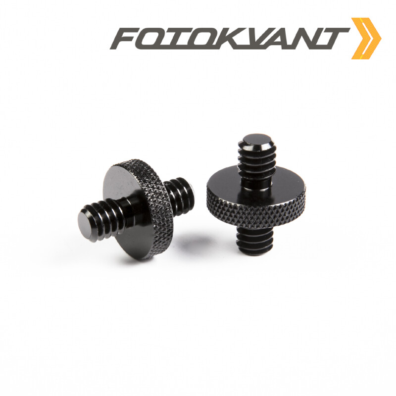 Fotokvant FLH-06-ALB винт-переходник 1/4 дюйма и 1/4 дюйма алюминиевый черный
