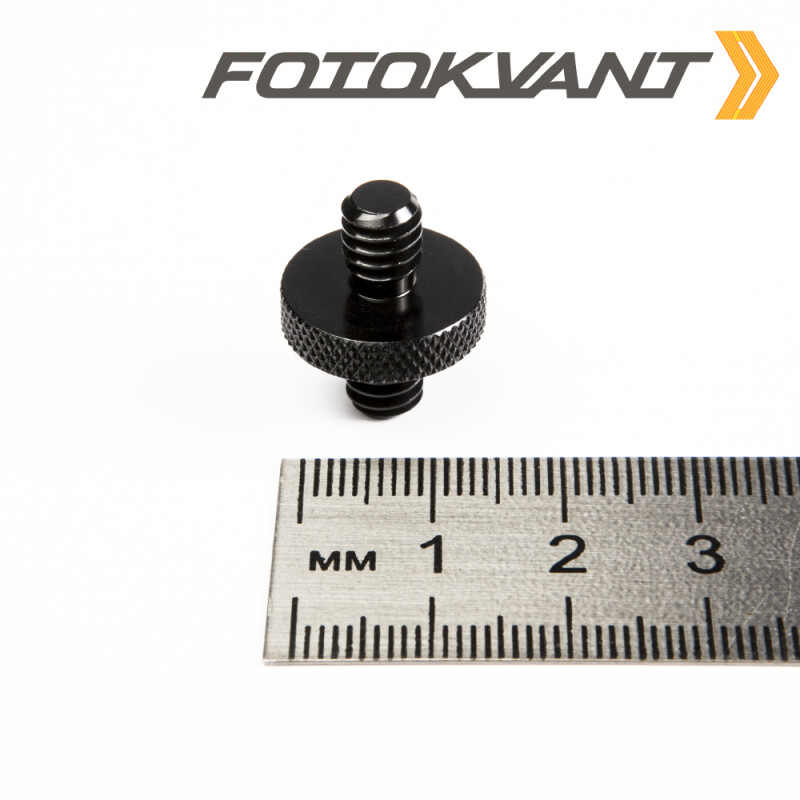 Fotokvant FLH-06-ALB винт-переходник 1/4 дюйма и 1/4 дюйма алюминиевый черный