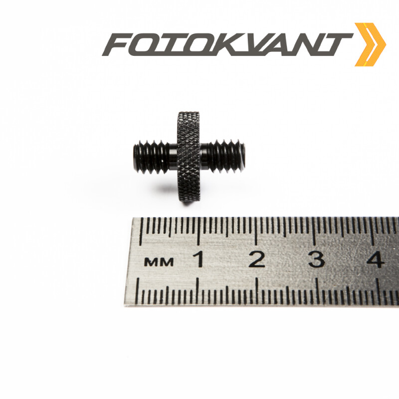 Fotokvant FLH-06-ALB винт-переходник 1/4 дюйма и 1/4 дюйма алюминиевый черный