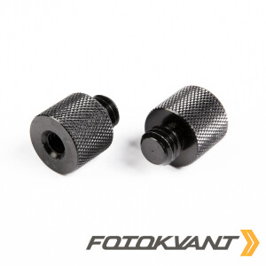 Fotokvant FLH-51-ALB адаптер-переходник алюминиевый с 1/4" на 3/8" черный