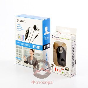 Boya BY-M1 KIT комплект петличного микрофона и пульта д/у для смартфона