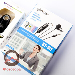 Boya BY-M1 KIT комплект петличного микрофона и пульта д/у для смартфона