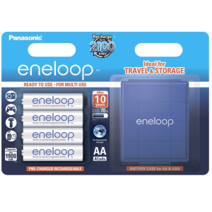 Panasonic Eneloop AA 1900 4BP (BK-3MCCEC4BE) аккумулятор с кейсом