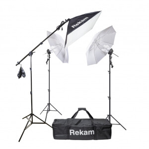 Rekam CL4-615-SB UM Boom Kit комплект флуоресцентных осветителей с софтбоксами и зонтами