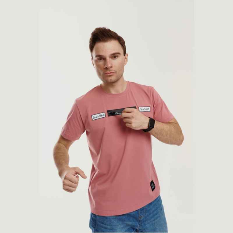 Киношмот футболка "Обед" цвет розовый размер M