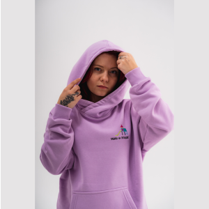 Киношмот худи &quot;Тишина на площадке&quot; цвет лаванда размер L