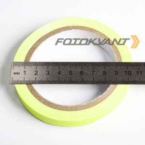 Fotokvant GP-1510 Yellow gaffer tape студийный тейп желтый 15 мм х 10 м