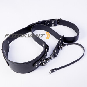 Fotokvant STL-11 ремень кожаный для одной камеры синий