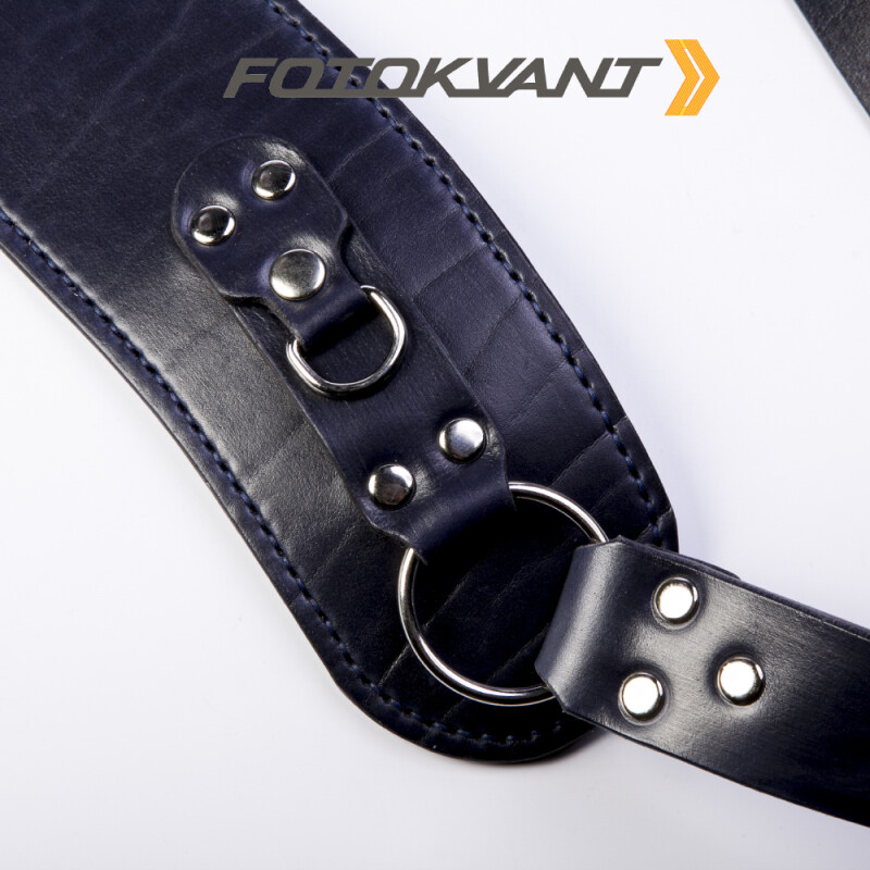 Fotokvant STL-11 ремень кожаный для одной камеры синий