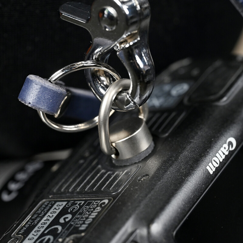 Fotokvant STL-12 ремень кожаный для двух камер синий