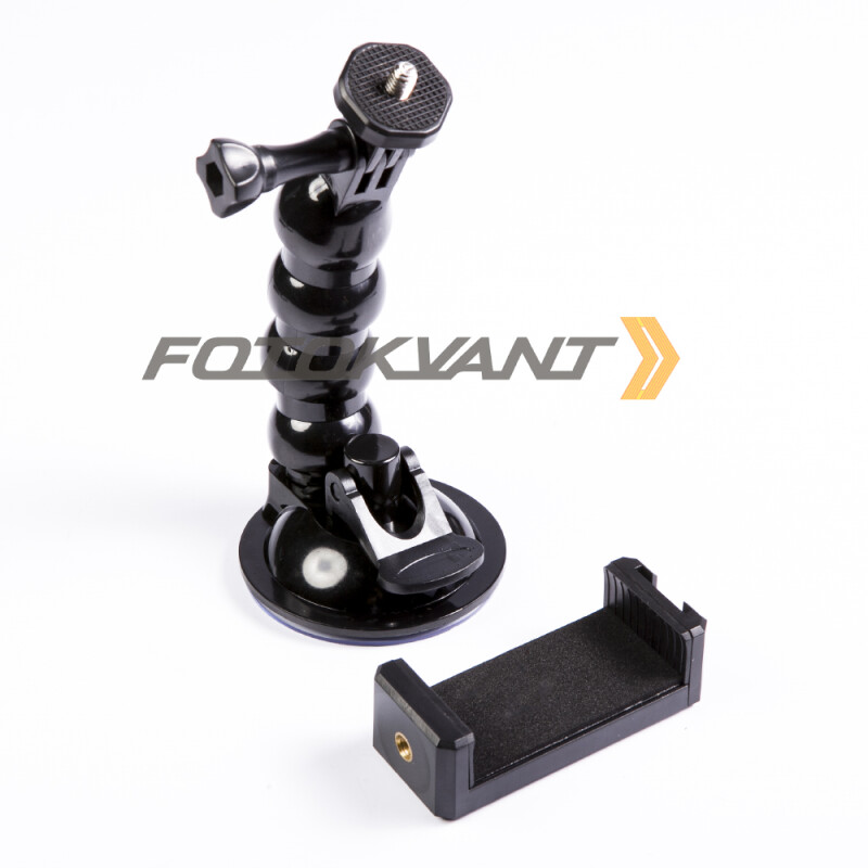 Fotokvant TM-13 гибкий мини-штатив с присоской для смартфона и экшнкамеры