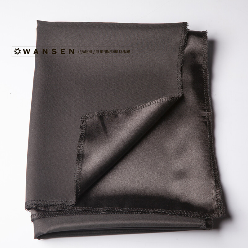 Wansen BS-1014-841325 Bright Black шелковый фон 1×1.4 м черный блеск