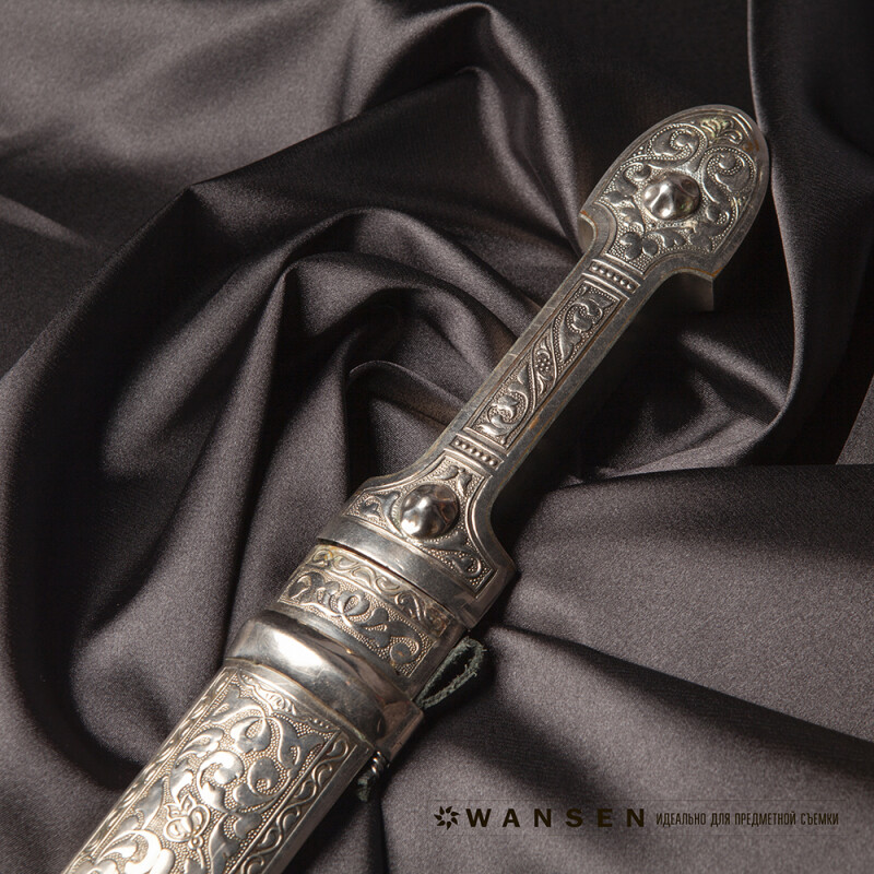 Wansen BS-0710-841362 Bright Black шелковый фон 70×100 см черный блеск