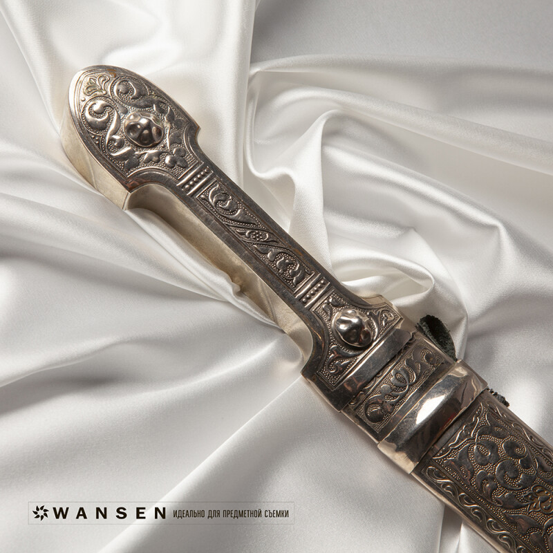 Wansen BS-1014-841327 Milky White шелковый фон 1×1.4 м жемчужный