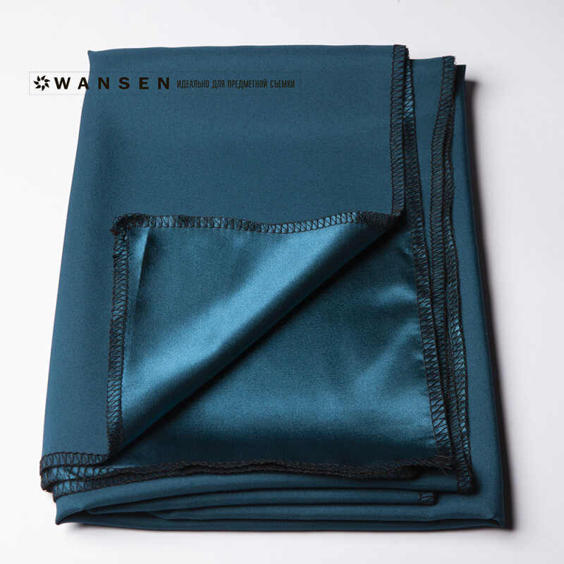 Wansen BS-0710-841328 Peacock Blue шелковый фон 70×100 см цвет морской волны