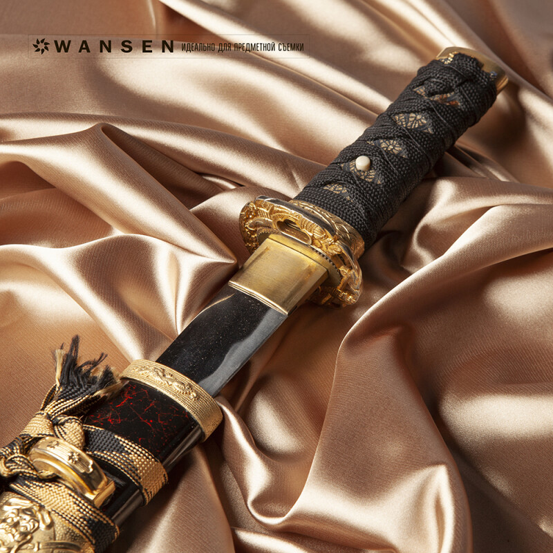 Wansen BS-1014-841336 Red Gold шелковый фон 1×1.4 м золотой