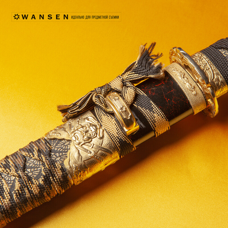 Wansen BS-1014-841333 Yellow шелковый фон 1×1.4 м оранжевый блеск