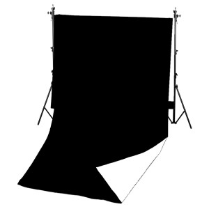 Fotokvant BG-3030D Black White фон двусторонний тканевый 3х3 м черный и белый