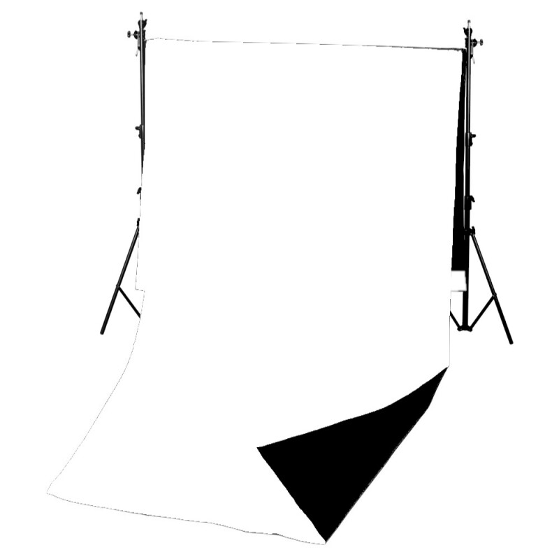 Fotokvant BG-3030D Black White фон двусторонний тканевый 3х3 м черный и белый