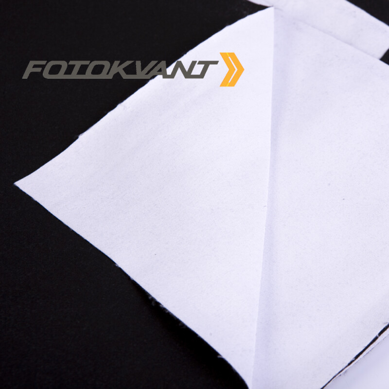 Fotokvant BG-3030D Black White фон двусторонний тканевый 3х3 м черный и белый