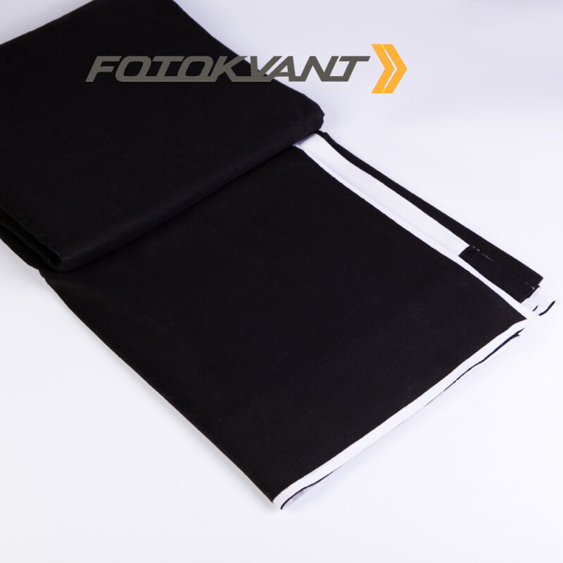 Fotokvant BG-3030D Black White фон двусторонний тканевый 3х3 м черный и белый