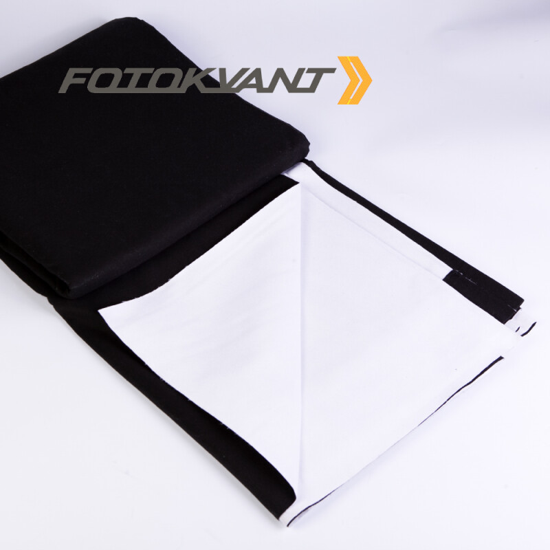 Fotokvant BG-3030D Black White фон двусторонний тканевый 3х3 м черный и белый