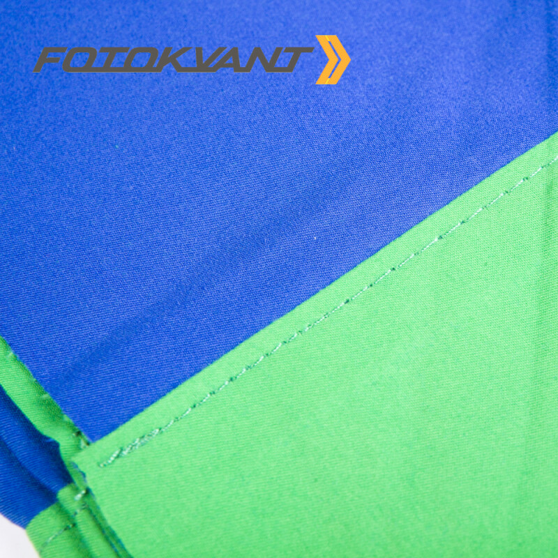 Fotokvant BG-3030D Blue Green фон двусторонний тканевый 3х3 м синий и зеленый