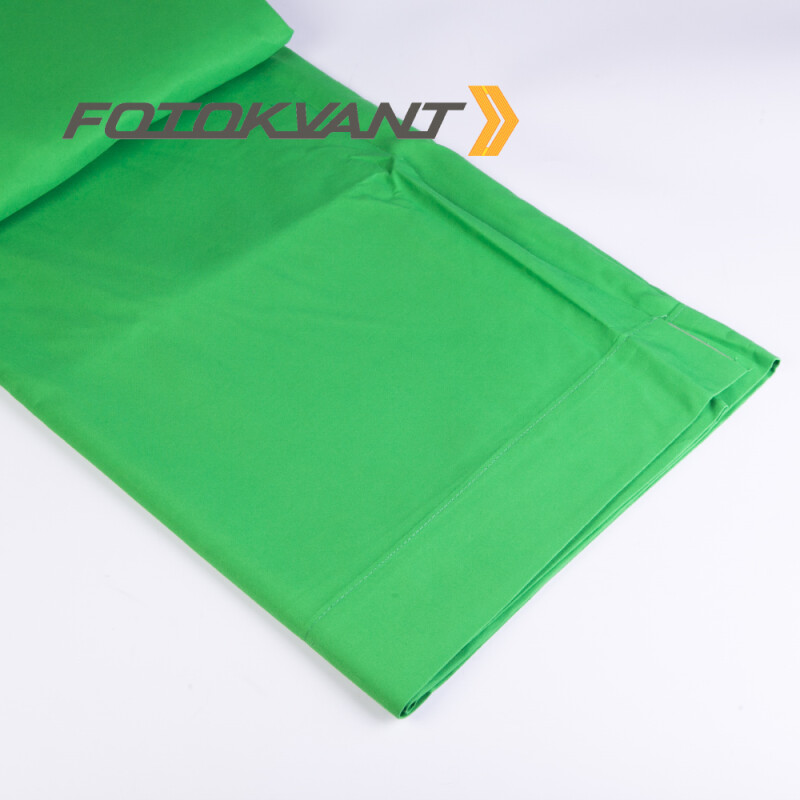 Fotokvant BG-3030D Green Grey фон двусторонний тканевый 3х3 м серый и зеленый