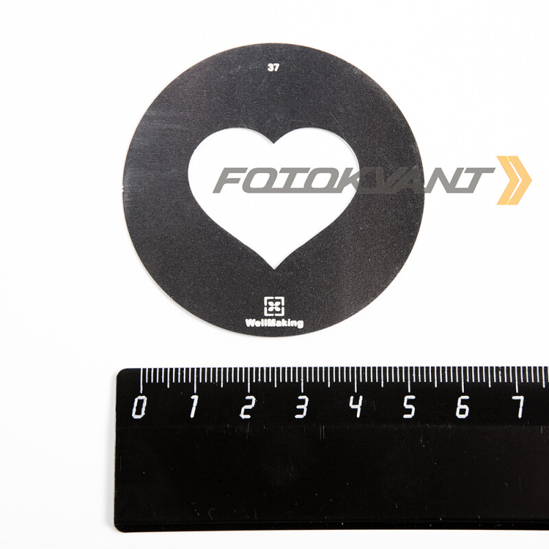 Fotokvant GMW-37-58 Gobo mask маска гобо 58 мм сердце