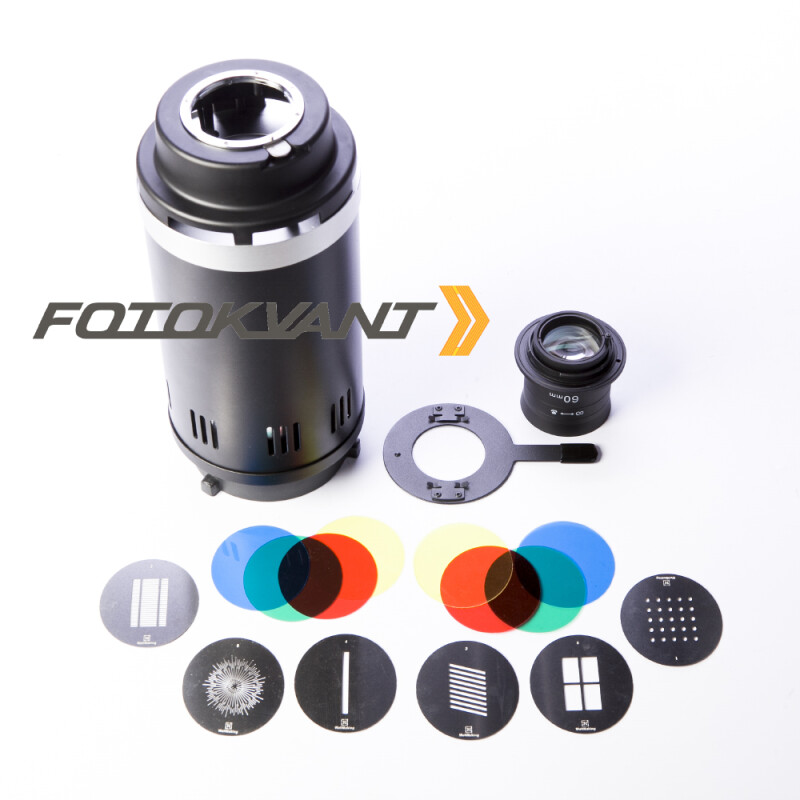 Fotokvant RO-06 оптический рефлектор с объективом 60 мм цветными фильтрами и масками гобо