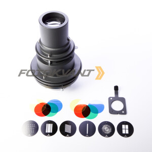 Fotokvant RO-07 оптический рефлектор с цветными фильтрами и масками гобо и встроенной диафрагмой