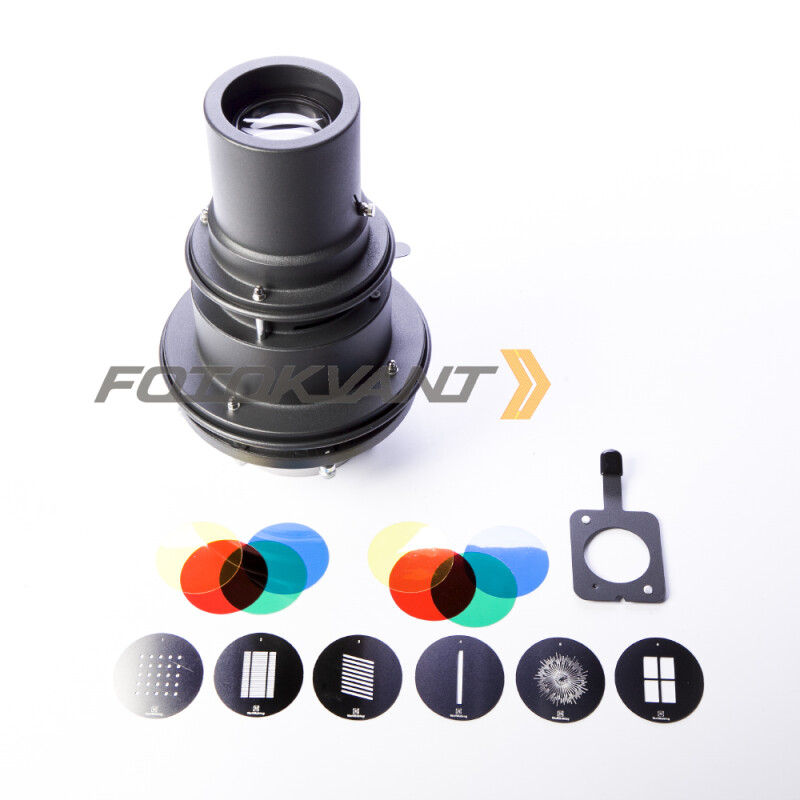 Fotokvant RO-07 оптический рефлектор с цветными фильтрами и масками гобо и встроенной диафрагмой