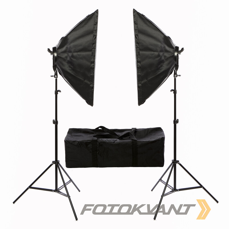 Fotokvant LED-6 KIT комплект светодиодного света 80 Вт с софтбоксами