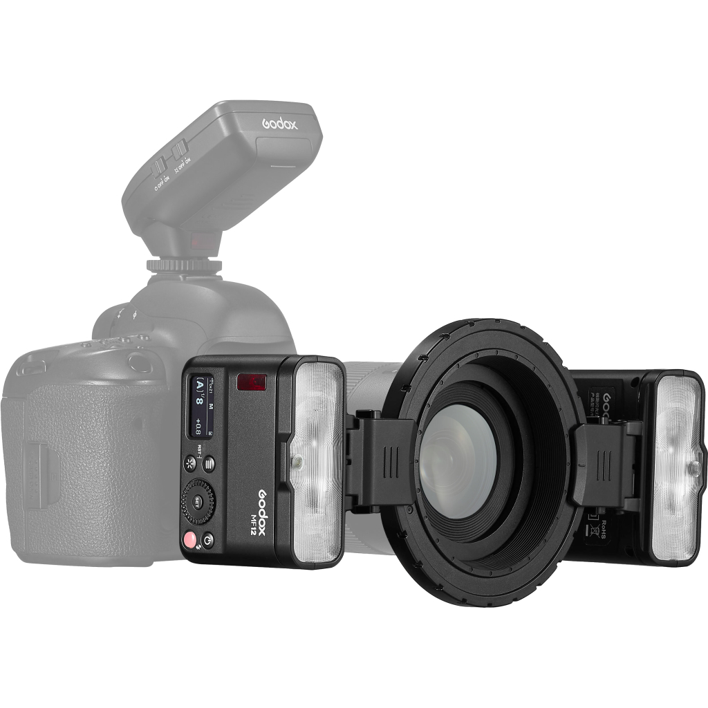 Godox MF12-K2 комплект импульсных осветителей для макросъемки Godox MF12-K2 комплект импульсных осветителей для макросъемки