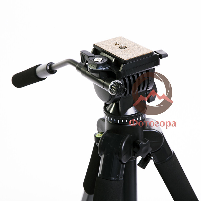 П-Фото 7117 черный штатив с несъемной видеоголовой высотой 170 см