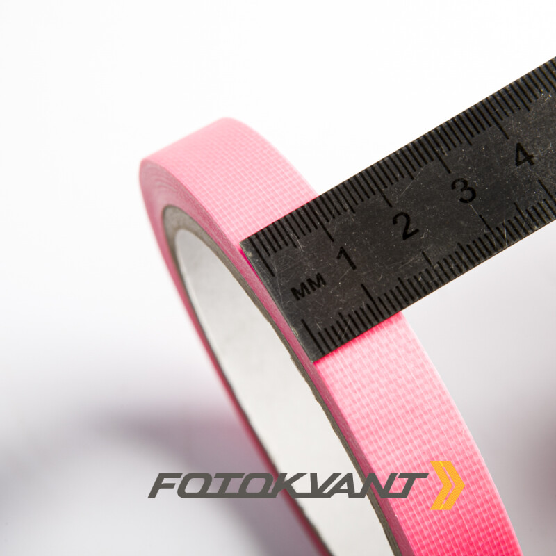 Fotokvant GP-1525 Pink gaffer tape тейп УФ розовый 15 мм х 25 м
