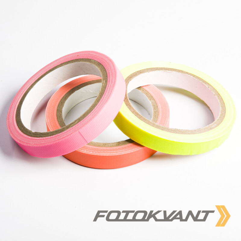 Fotokvant GP-1525 Yellow gaffer tape тейп УФ желтый 15 мм х 25 м