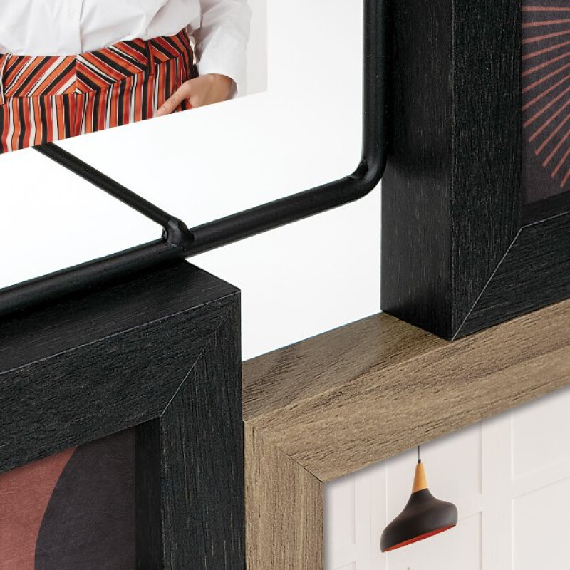 ZEP DN562 Nocera деревянно-металлическая коричнево-черная фоторамка-галерея на 5 фотографий