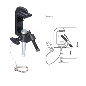 KUPO C-16 Iron Casting Baby Pipe Clamp держатель-зажим