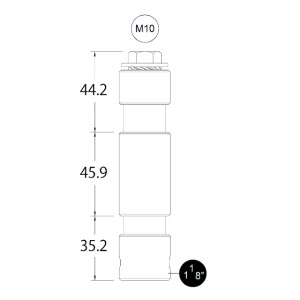 KUPO KS-034 28 mm Stud M10 bolt штифт круглый