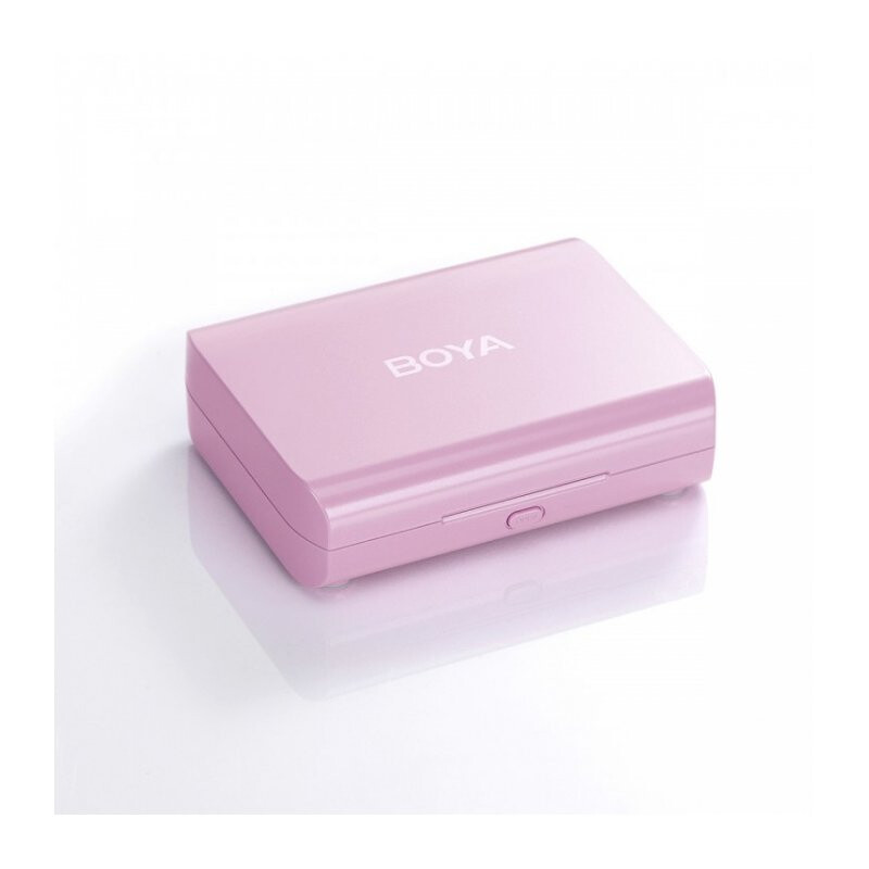 Boya BY-XM6-K1P розовая мниатюрная 2,4 ГГц двухканальная беспроводная микрофонная система